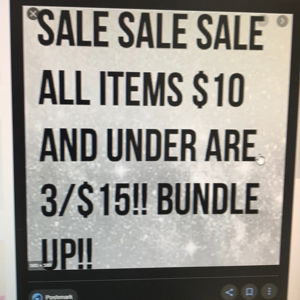3 for $15 sale